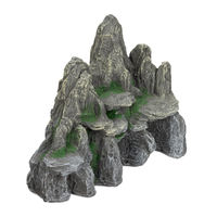 Produktbild von Relaxdays Aquarium Deko Fels mit Höhlen für Fische Grau-Grün 21 cm - 1 Stk.