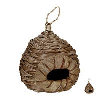 Produktbild von Relaxdays Dekorativer Vogelnest Nistkasten aus Kokosfaser für Wildvögel Natur 31 x 20 cm