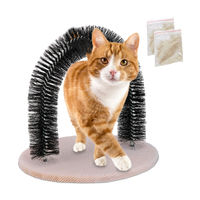 Produktbild von Relaxdays Enthaarungsbogen für Katzen mit Catnip und Borsten zur Fellpflege - 1 Stk.
