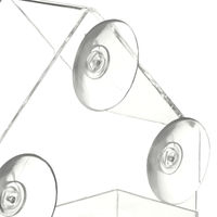Produktbild von Relaxdays Fenster-Vogelfutterhaus 4er Set aus transparentem Kunststoff mit Dach und Saugnäpfen