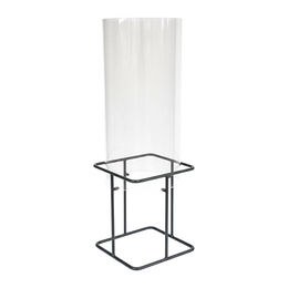 Relaxdays Fischsäule aus Acryl und Metall als Teichdekoration für den Gartenteich in transparent/grau – Bild 1 von 4