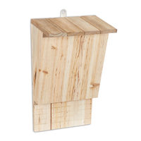 Produktbild von Relaxdays Fledermauskasten aus unbehandeltem Holz in Natur, großer Fledermausunterkunft 34 x 22,5 x 13 cm