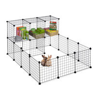 Produktbild von Relaxdays Freilaufgehege aus Metall für Meerschweinchen und Kaninchen Schwarz 72 x 145 x 110 cm