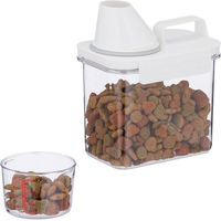 Produktbild von relaxdays Futteraufbewahrungsbox aus Kunststoff 1,1 Liter Transparent Weiß