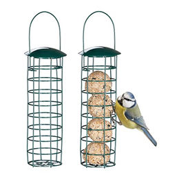 Relaxdays Futtersäule für Vögel aus Metall in Grün – Bild 1 von 6