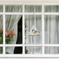 Produktbild von Relaxdays Futtersäule für Vögel aus transparentem Kunststoff