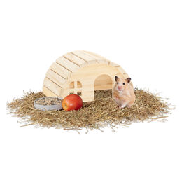 Relaxdays Hamsterhaus aus Holz für Zwerghamster und Mäuse Natur Braun 10 x 18,5 x 13 cm – Bild 1 von 13
