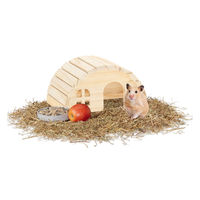 Produktbild von Relaxdays Hamsterhaus aus Holz für Zwerghamster und Mäuse Natur Braun 10 x 18,5 x 13 cm