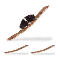Produktbild von Relaxdays Hängebrücke für Nager und Vögel 3er Set aus Naturholz biegsam 1,5x55x10 cm