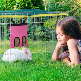 Relaxdays Heutasche aus Stoff für Kleintiere wie Kaninchen Meerschweinchen und Hamster 31 x 25 cm - 1 Stk. – Bild 1 von 4