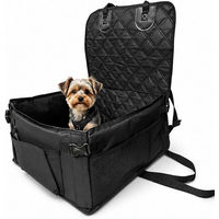 Produktbild von Relaxdays Hunde-Autositz für kleine Hunde in Schwarz aus wasserabweisendem Oxford-Gewebe