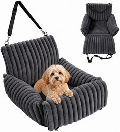 Relaxdays Hundeautositz aus Polyester für kleine Hunde in Grau – Bild 1 von 4