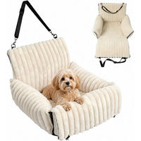 Produktbild von Relaxdays Hundeautositz für kleine Hunde in Beige aus Polyester