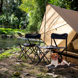 Relaxdays Hundeliege Outdoor Hundebett Schwarz Größe M aus Polyester – Bild 1 von 10