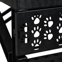 Produktbild von Relaxdays Hundetreppe mit 3 Stufen für kleine und große Hunde sowie Senioren aus Polyester in Schwarz 30x35x45 cm