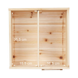 Relaxdays Igelhaus aus geflammtem Holz mit 2 Kammern für das Winterquartier 21,5x40x40 cm braun – Bild 1 von 4