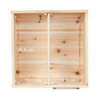 Produktbild von Relaxdays Igelhaus aus geflammtem Holz mit 2 Kammern für das Winterquartier 21,5x40x40 cm braun