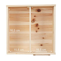 Produktbild von Relaxdays Igelhaus aus Holz mit 2 Kammern und Boden als Igelhotel für den Garten in Natur Braun