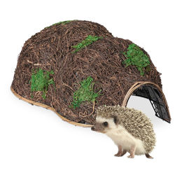 Relaxdays Igelhaus aus Naturmaterial als Winterquartier für Igel in Braun – Bild 1 von 13