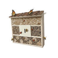 Produktbild von Relaxdays Insektenhotel aus Holz für Garten und Balkon 28 x 30 x 10 cm