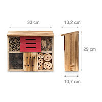 Produktbild von Relaxdays Insektenhotel aus Holz mit Naturmaterialien in Braun
