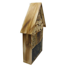 Relaxdays Insektenhotel aus Holz zum Aufhängen für Bienen und Schmetterlinge 50 cm Braun – Bild 1 von 4