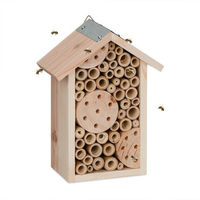 Produktbild von relaxdays Insektenhotel Bienenhotel aus Holz mit Bambusröhrchen in Natur Braun