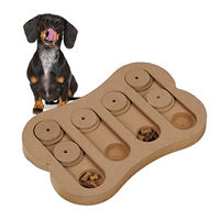 Produktbild von Relaxdays Intelligenzspielzeug für Hunde aus Holz zum Verstecken von Leckerlis in Naturoptik