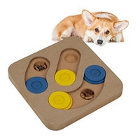 Produktbild von Relaxdays Intelligenzspielzeug für Hunde aus Holz zum Verstecken von Leckerlis, mehrfarbig