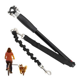 Relaxdays Joggingleine für Hunde in Schwarz mit Abstandshalter – Bild 1 von 4