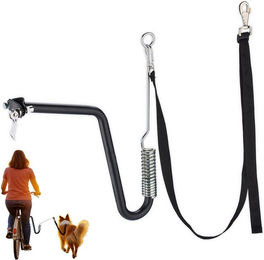relaxdays Joggingleine für Hunde mit Abstandhalter aus Polyester und Stahl in Schwarz und Silber – Bild 1 von 4