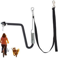 Produktbild von relaxdays Joggingleine für Hunde mit Abstandhalter aus Polyester und Stahl in Schwarz und Silber