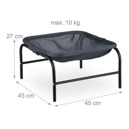 Relaxdays Katzenhängematte stehend aus Polyester in Grau/Schwarz – Bild 1 von 7