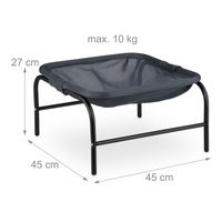 Produktbild von Relaxdays Katzenhängematte stehend aus Polyester in Grau/Schwarz