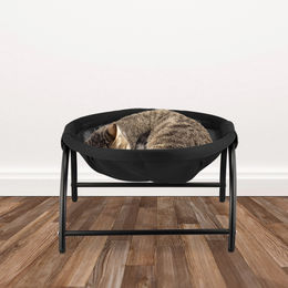 Relaxdays Katzenhängematte stehend aus Polyester in Schwarz – Bild 1 von 10