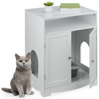 Produktbild von Relaxdays Katzenklo Möbel-Toilette aus Holz in Weiß