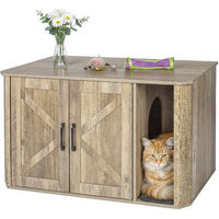 Produktbild von Relaxdays Katzenklo Schrank Möbel-Toilette aus Holz in Braun