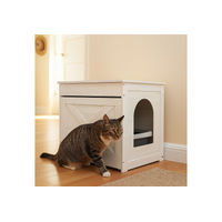 Produktbild von Relaxdays Katzenschrank Möbel-Toilette aus Holz in Weiß