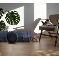 Produktbild von Relaxdays Katzentunnel faltbare Katzenröhre aus Polyester grau