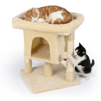 Produktbild von Relaxdays Kratzbaum für Katzen mit Höhle und Liegefläche in Beige
