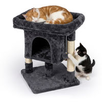 Produktbild von Relaxdays Kratzbaum für Katzen mit Höhle und Sisalstämmen in Grau
