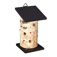 Produktbild von Relaxdays Marienkäferhaus Insektenhotel aus Naturmaterial zum Aufhängen 20,5 x 12 x 12 cm Natur/Schwarz - 1 Stk.