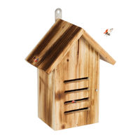 Produktbild von Relaxdays Marienkäferhaus Insektenhotel aus Holz zum Aufhängen Braun