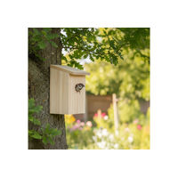 Produktbild von Relaxdays Meisenkasten 4er Set aus Holz in Natur Braun für Meisen und Spatzen