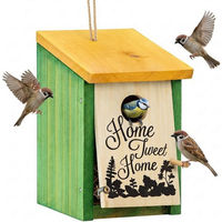 Produktbild von Relaxdays Meisenkasten aus Holz für Wildvögel in Grün