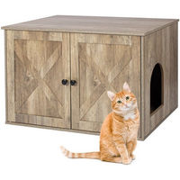 Produktbild von Relaxdays Möbel-Toilette Katzenschrank für Katzenklo in Holzoptik Braun