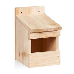 Relaxdays Nistkasten aus Holz für Wildvögel naturbraun zum Aufhängen – Bild 1 von 5