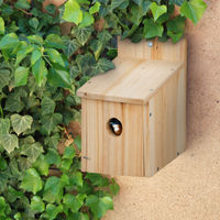 Produktbild von Relaxdays Nistkasten Bausatz für Wildvögel aus Holz 2er Set Natur Braun