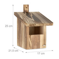 Produktbild von Relaxdays Rotkehlchen-Nistkasten aus FSC-zertifiziertem Holz in Natur Braun für Wildvögel