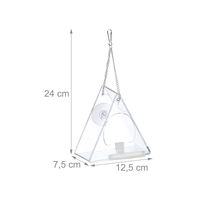 Produktbild von Relaxdays Vogelfutterhaus aus Acryl als transparenter Fensterfutterspender für Vögel im 2er-Set